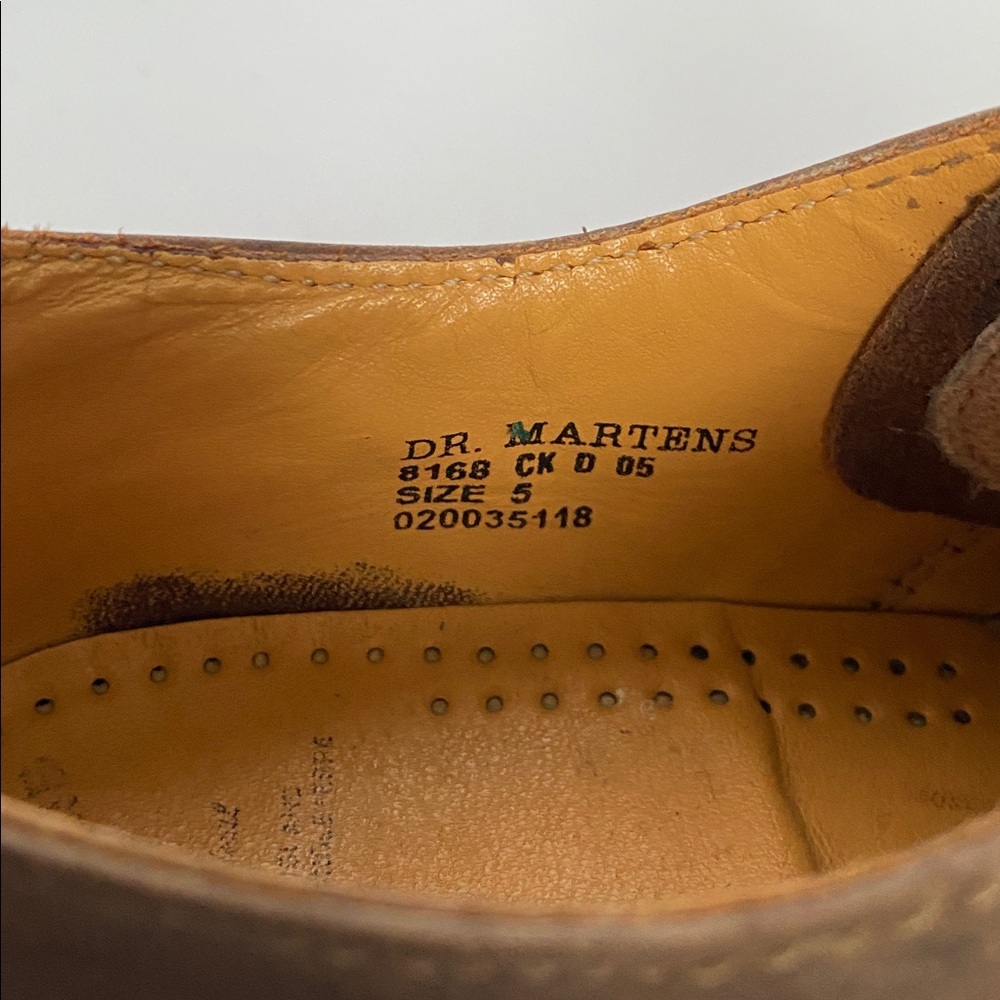 Dr. Martens Brown Leather Derbys-unisex size 5 - Picture 9 of 10